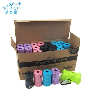 Hot selling 900pcs Pet Waste Disposal bag Dog Poop Bags with dispenser packing in box